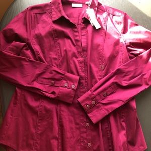 Large button down burgundy